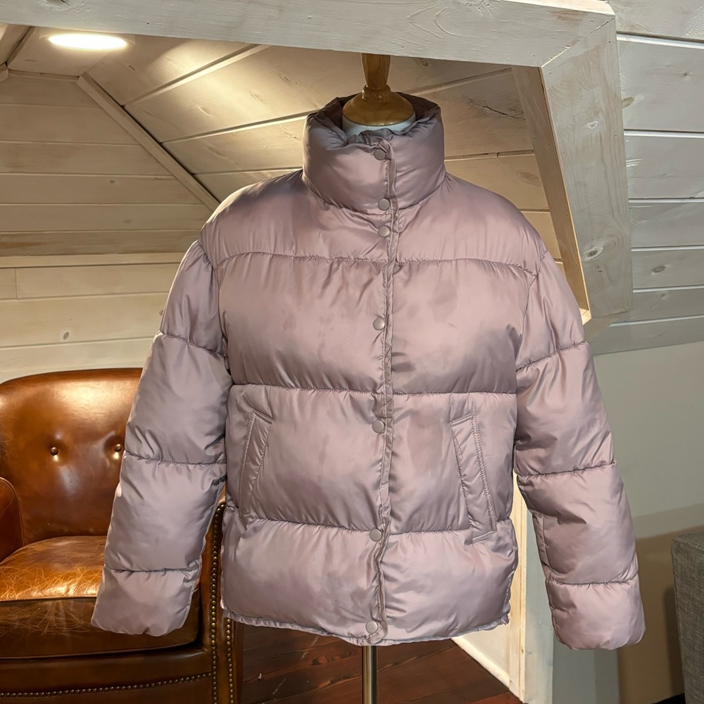 Zara Purple down jacket- size small. Used